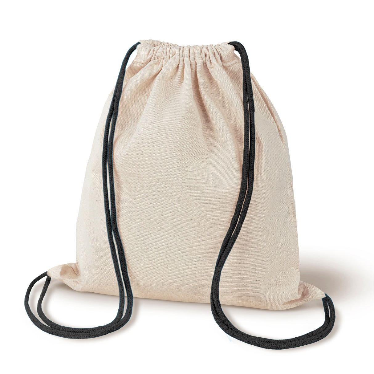 Plecak worek bawełniany Ecru 340x400mm Sznurki: Czarne