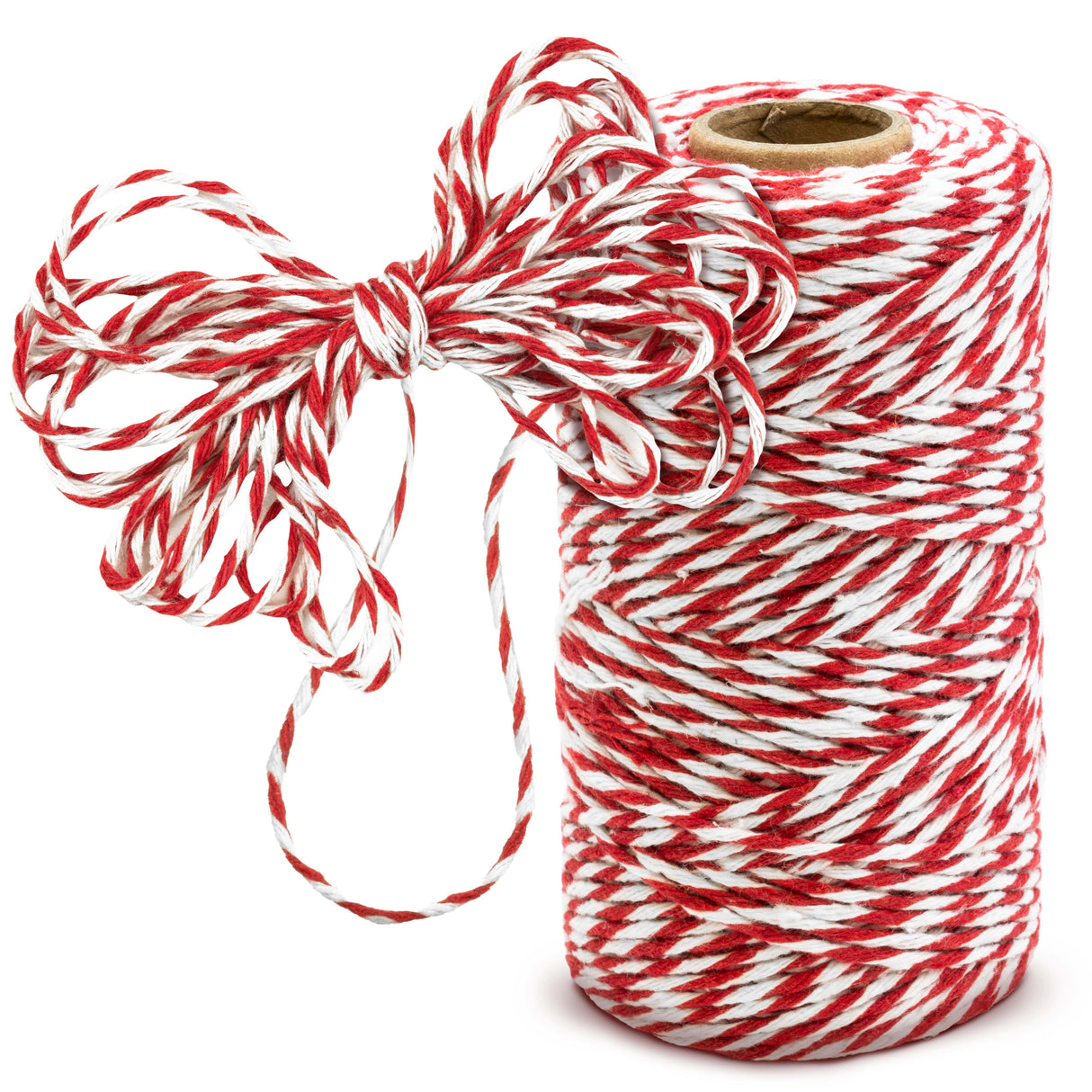 Sznurek bawełniany świąteczny Czerwono-biały