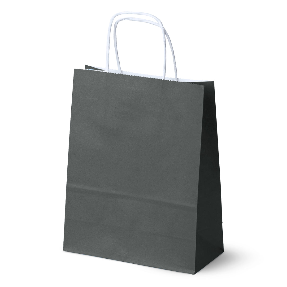 Torba Papierowa z Uchwytem Skręcanym 180x80x225mm Czarna Biały