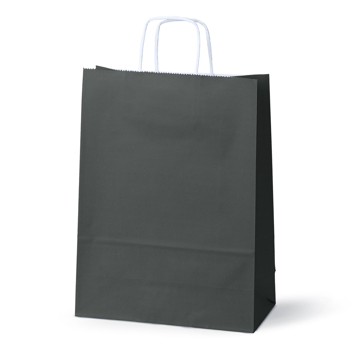 Torba Papierowa z Uchwytem Skręcanym 240x100x320mm Czarna Biały