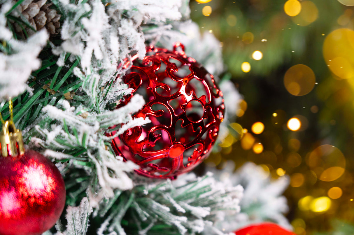 Bombki choinkowe Czerwone zestaw 100szt.