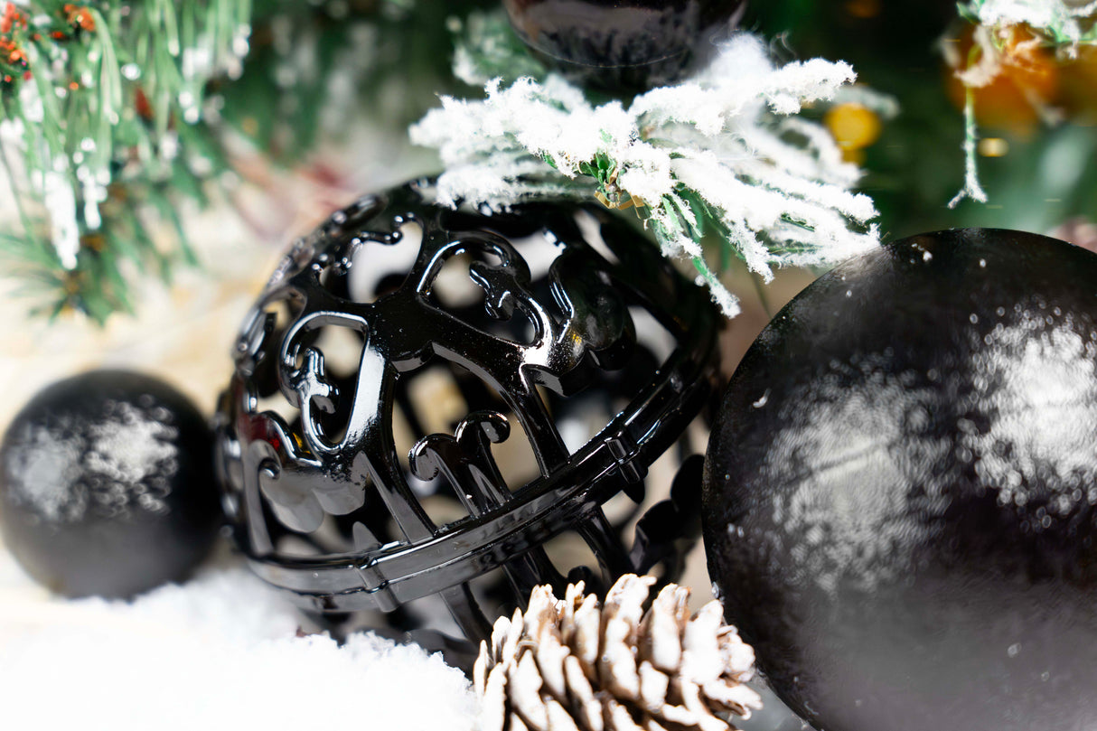 Bombki choinkowe Czarne zestaw 100szt.