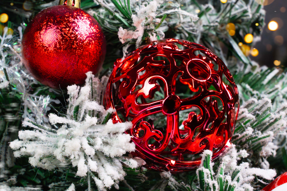 Bombki choinkowe Czerwone zestaw 100szt.