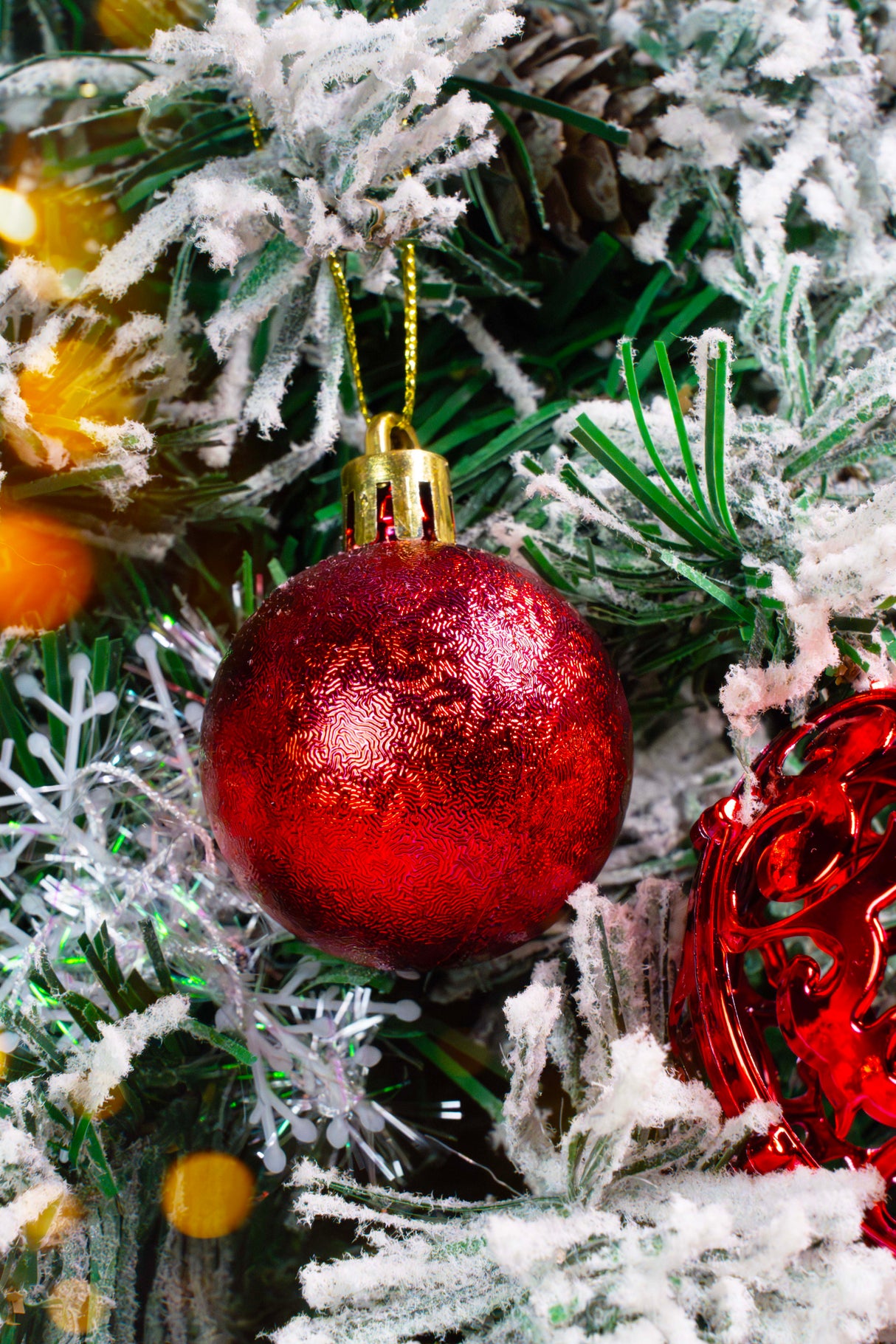 Bombki choinkowe Czerwone zestaw 100szt.