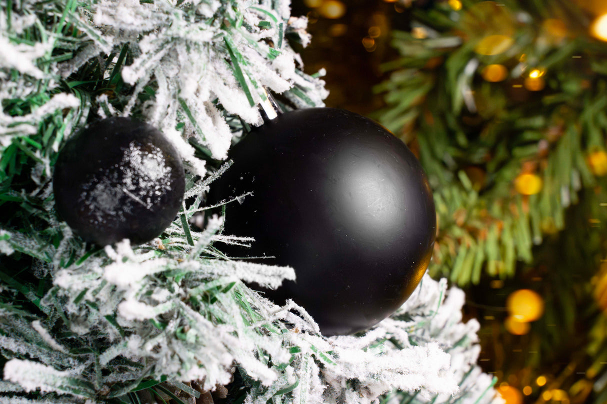 Bombki choinkowe Czarne zestaw 100szt.