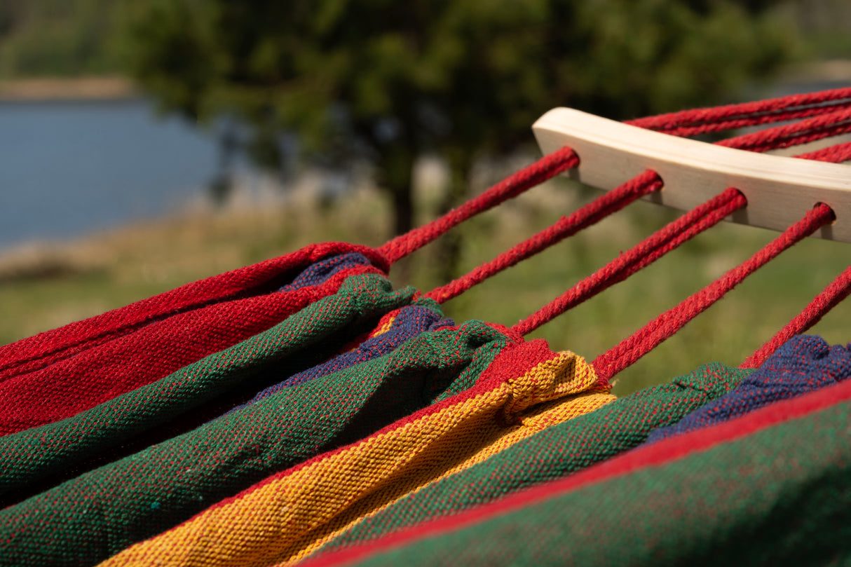 Hamak Ogrodowy XXL Czerwony + Poduszka