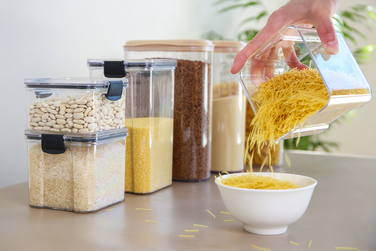 Pojemniki na Żywność Kwadratowe Plastikowe Zestaw 5 szt