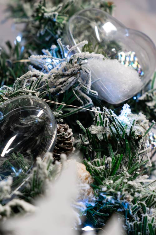 Bombki przezroczyste akrylowe Serce 5szt.