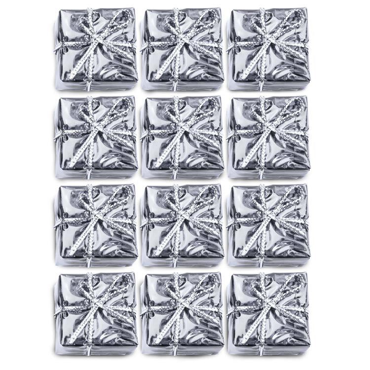 Bombki świąteczne mini prezenty zestaw 12szt.