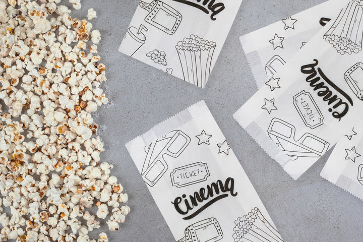 Torba fałdowa 120x210mm z nadrukiem Cinema 100szt.