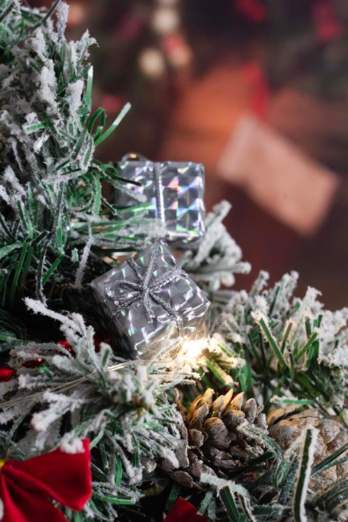 Bombki świąteczne mini prezenty zestaw 12szt.