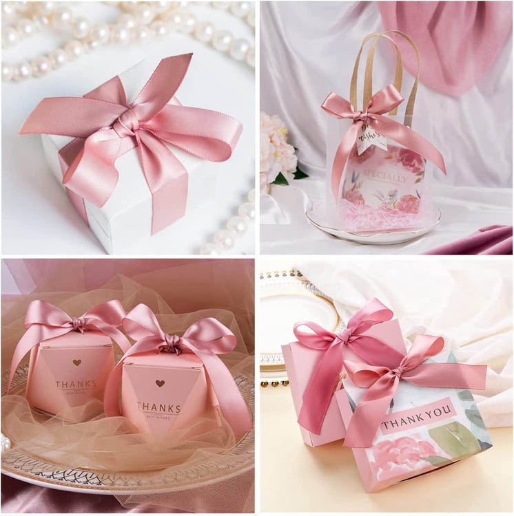 Tasiemka satynowa RÓŻ 12mm