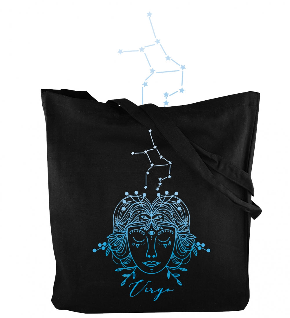 Torba bawełniana z nadrukiem Czarna PANNA