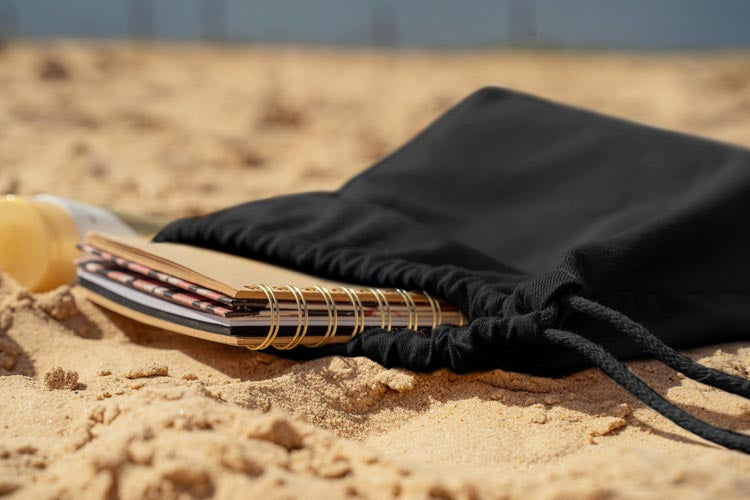 Plecak worek bawełniany Czarny 340x400mm