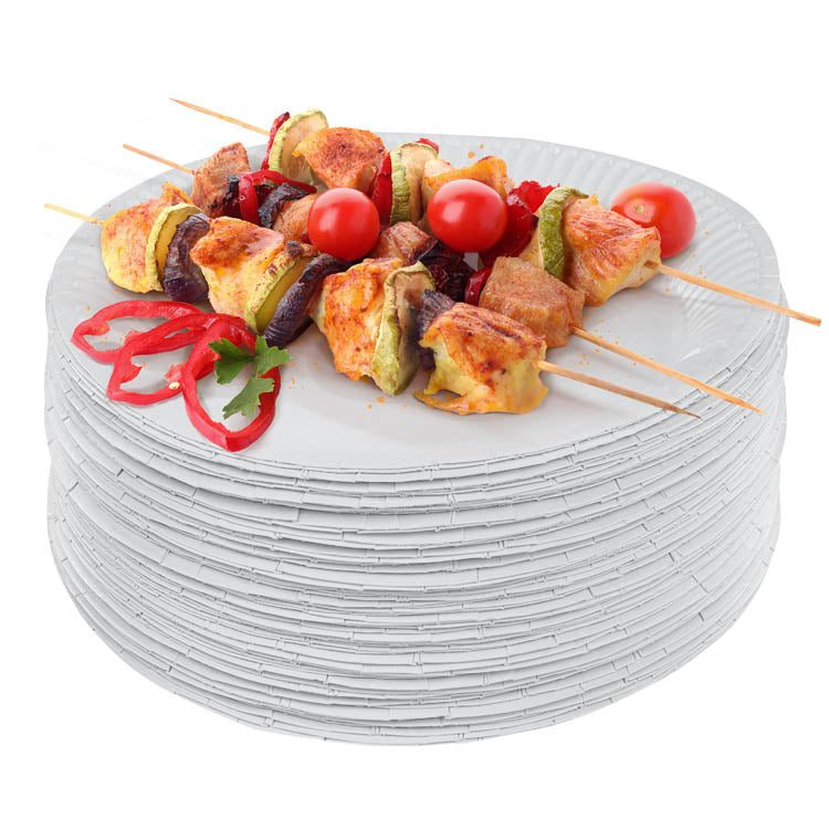 Talerzyki papierowe BIAŁE 23cm 100szt