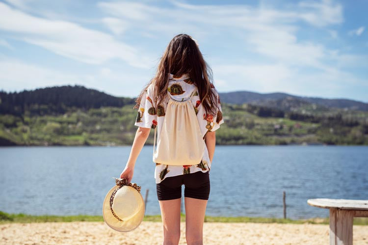 Plecak worek bawełniany Ecru 370x410mm