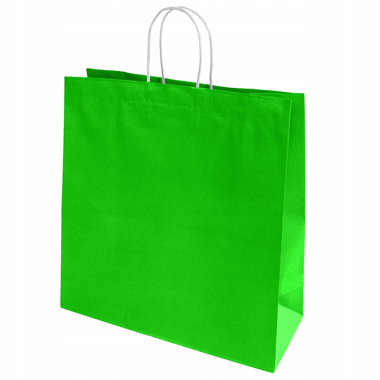 Torba papierowa z uchwytem skręcanym 350x150x400mm Zielona Premium