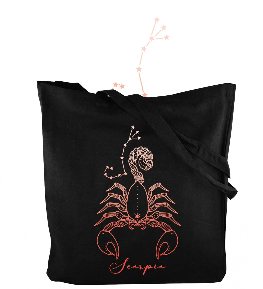 Torba bawełniana z nadrukiem Czarna SKORPION
