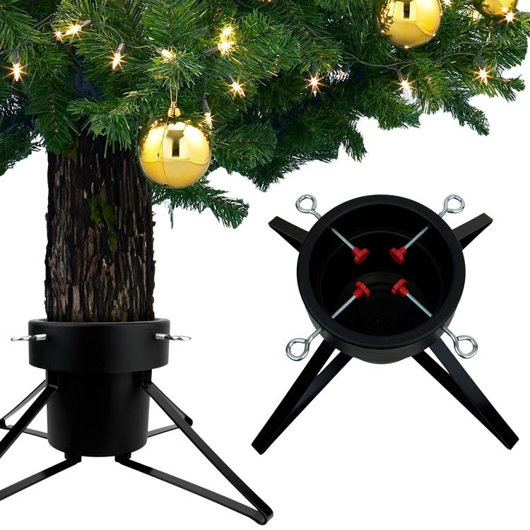 Metalowy stojak na choinkę Czarny