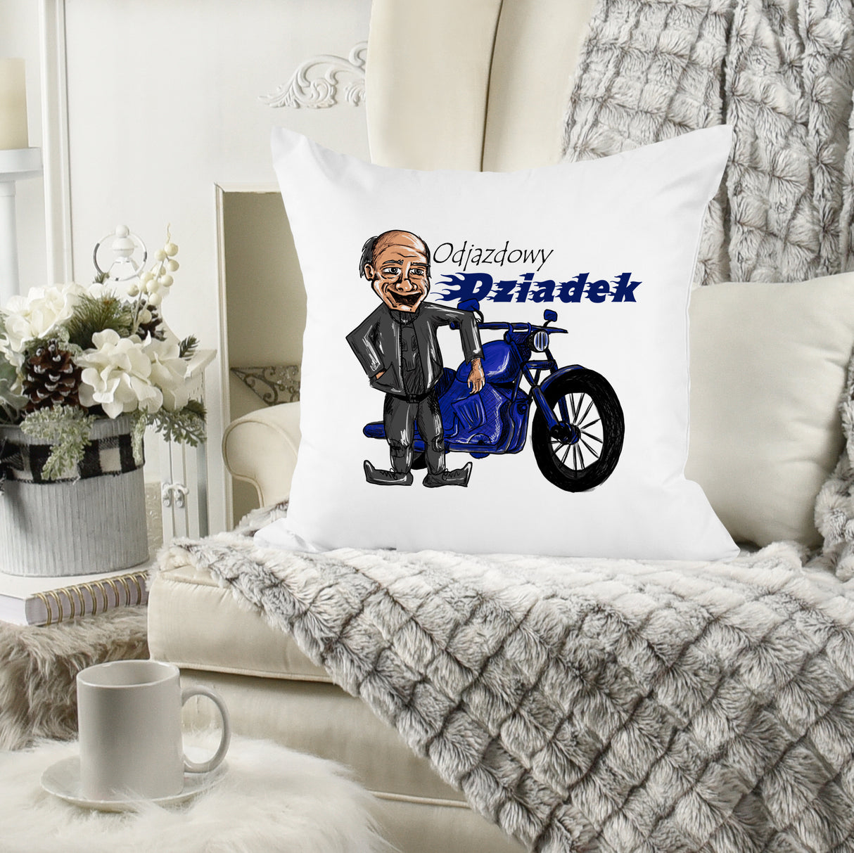 Poduszka na Dzień Dziadka - Odjazdowy dziadek Prezent na Dzień Dziadka