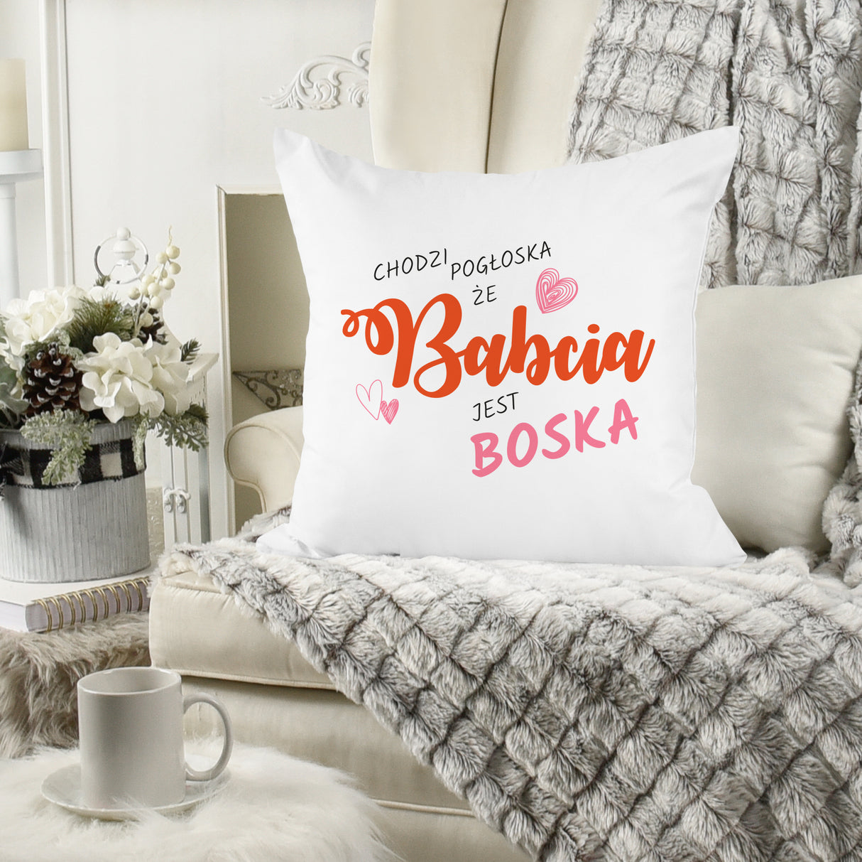 Poduszka na Dzień Babci - Babcia jest boska Prezent na Dzień Babci