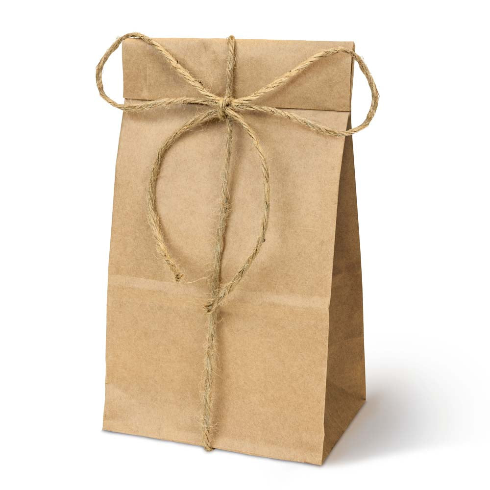 Torba papierowa klockowa 80x65x190mm Brązowa 1000szt