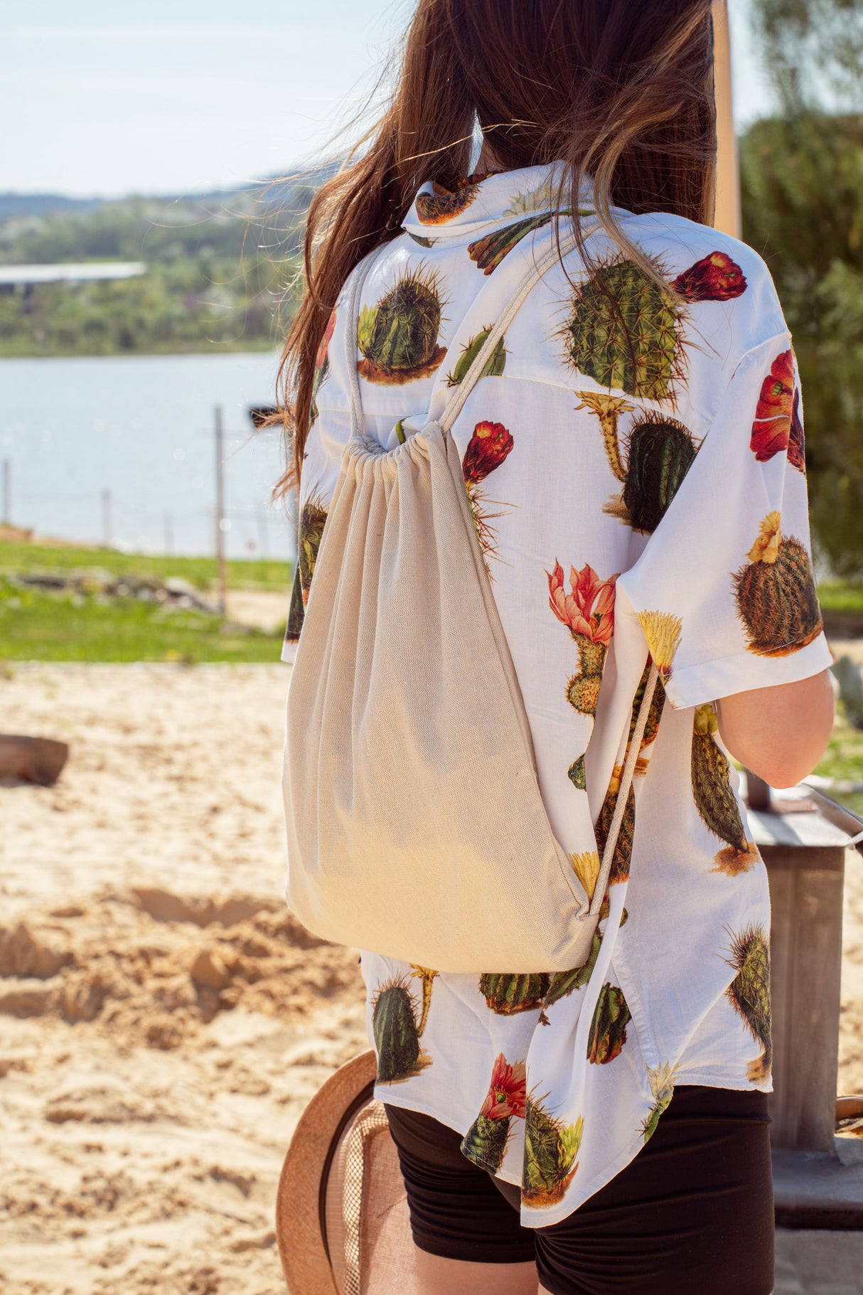 Plecak worek bawełniany Ecru 340x400mm