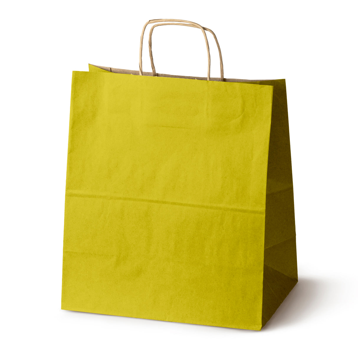 Torba papierowa z uchwytem skręcanym 300x170x340mm Żółta