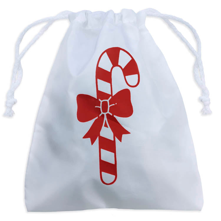 Woreczek poliestrowy świąteczny 16x21cm Laska Czerwona