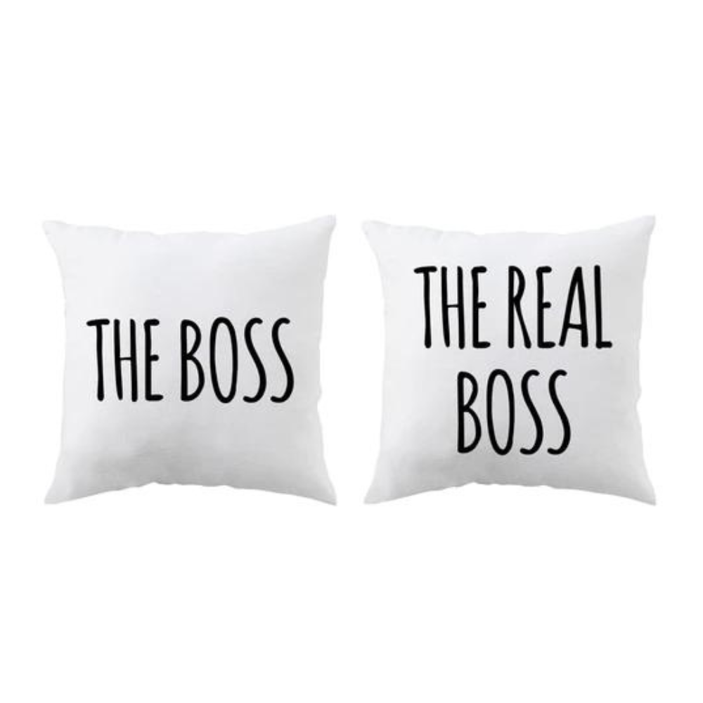 Prezent na walentynki poduszki THE BOSS THE REAL BOSS