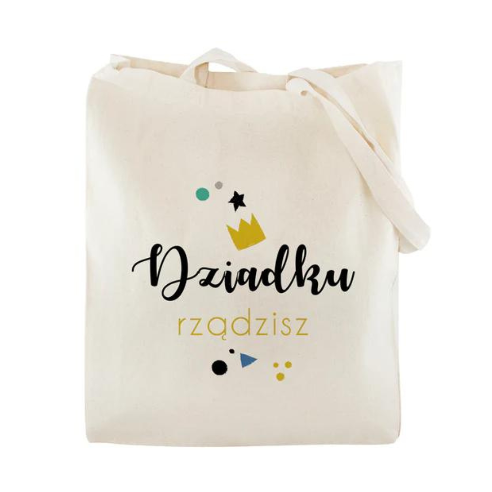 Zestaw Torba Bawełniana,Kubek,Poduszka Dziadku Rządzisz Prezent na Dzień Dziadka
