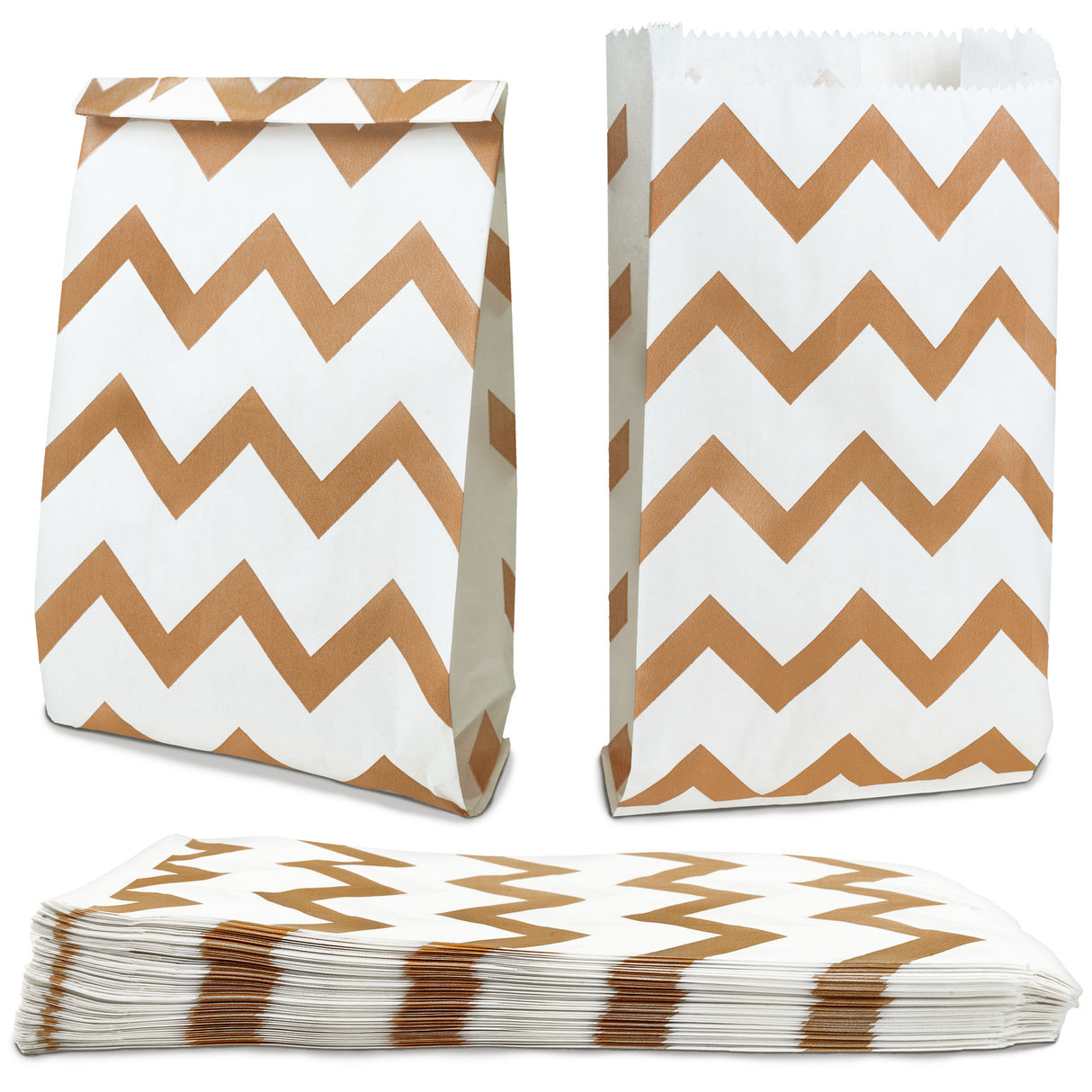 Torba fałdowa 120x210mm w zygzaki Biała 25szt.