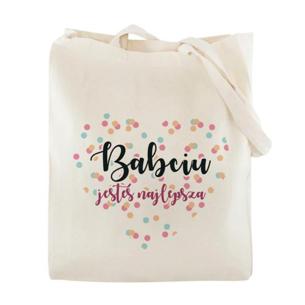 Zestaw Torba Bawełniana,Kubek,Poduszka Babciu jesteś Najlepsza Prezent na Dzień Babci