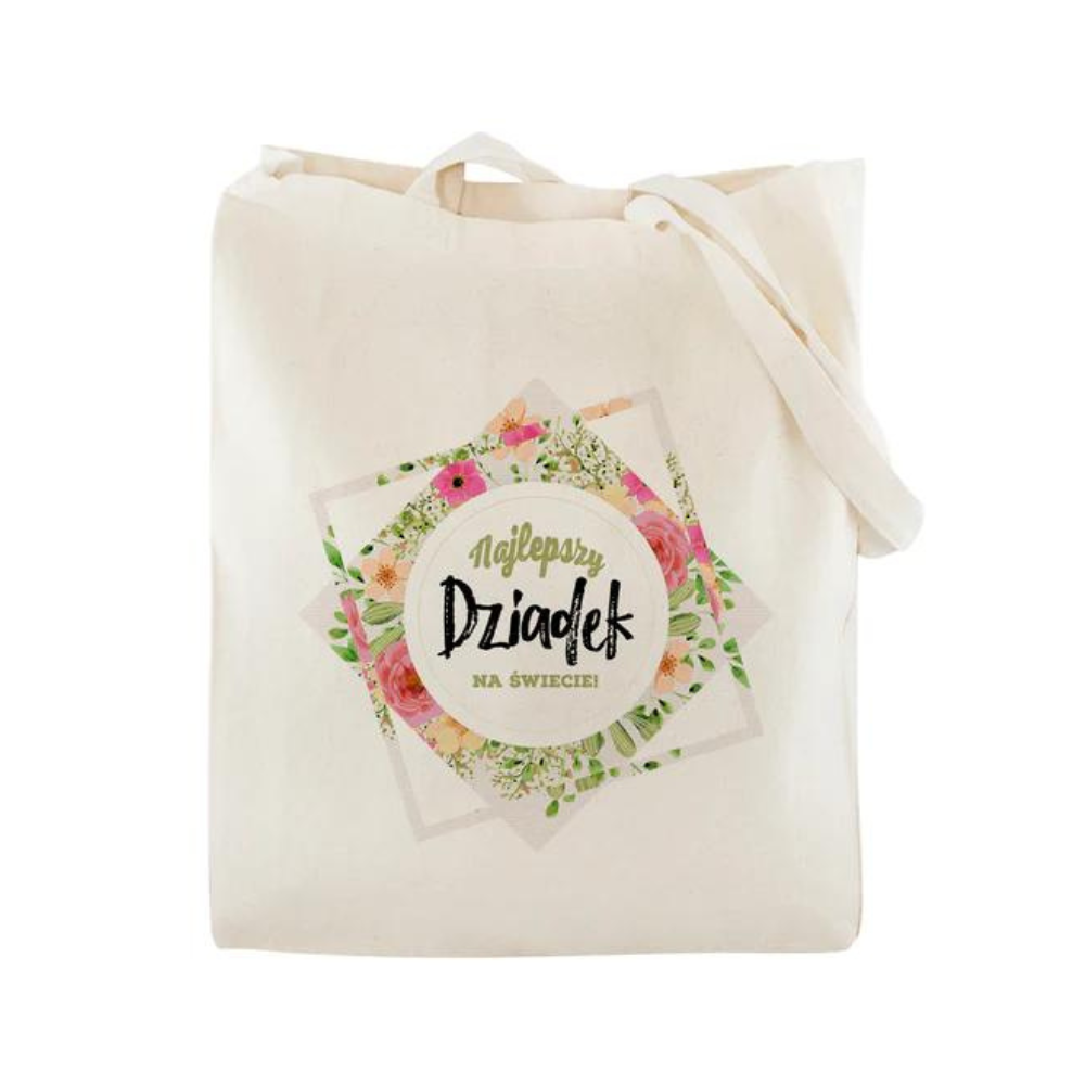 Zestaw Torba bawełniana,Kubek,Poduszka Najlepszy Dziadek na Świecie Prezent Dzień Dziadka