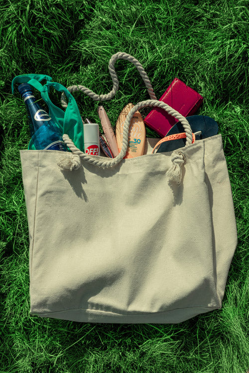 Torba bawełniana Ecru 420x140x140x380mm Plażowa