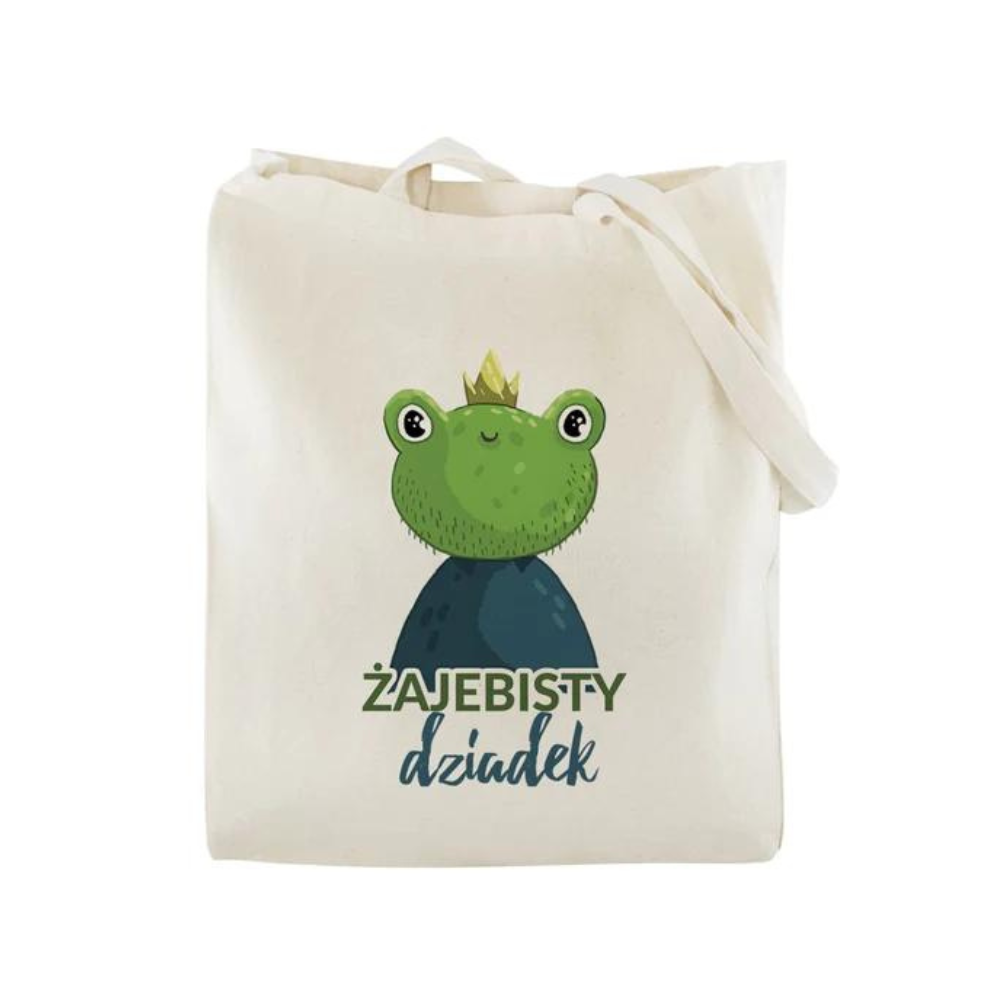 Zestaw Torba bawełniana,Kubek,Poduszka Żajebisty Dziadek Prezent Dzień Dziadka