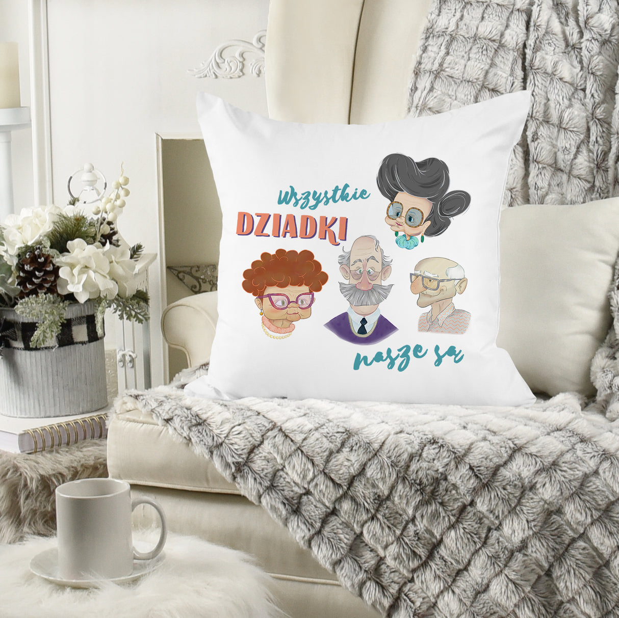 Poduszka Wszystkie dziadki nasze są Prezent na Dzień Babci i Dziadka