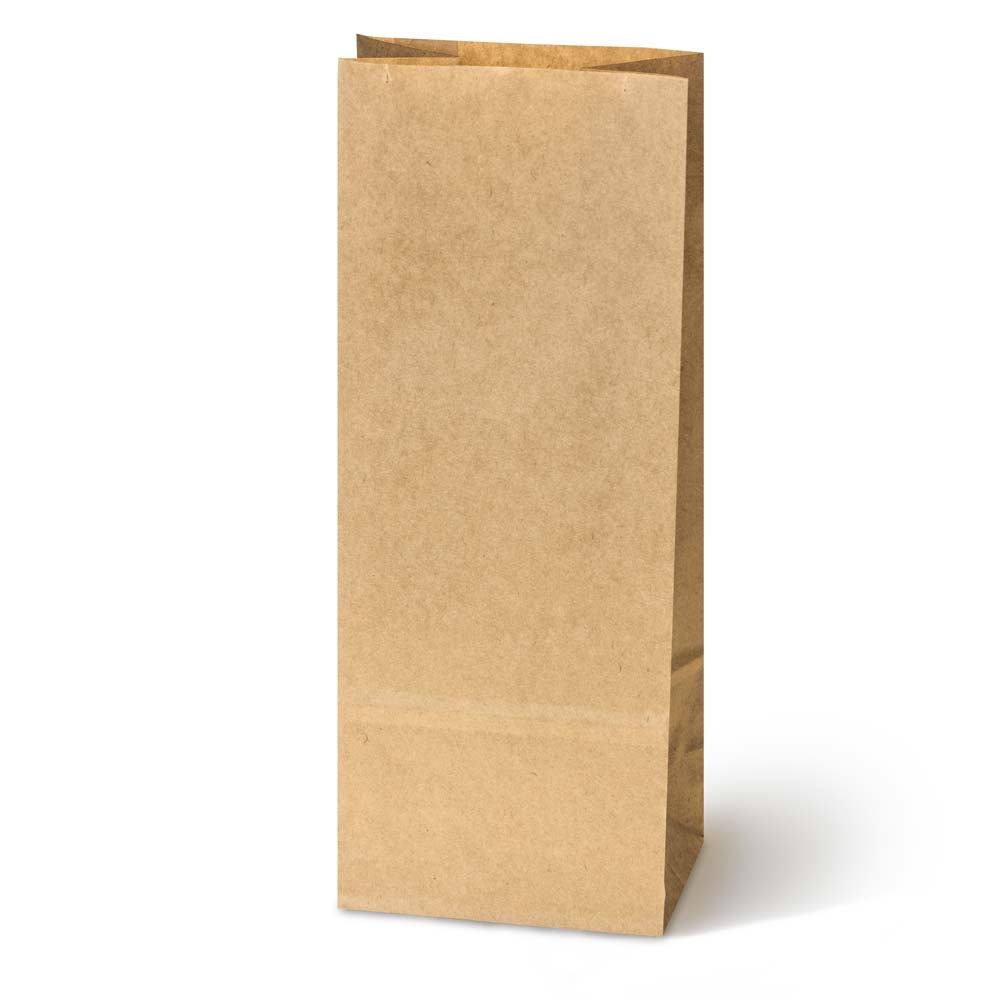 Torba papierowa klockowa 100x70x260mm Brązowa 1000szt.