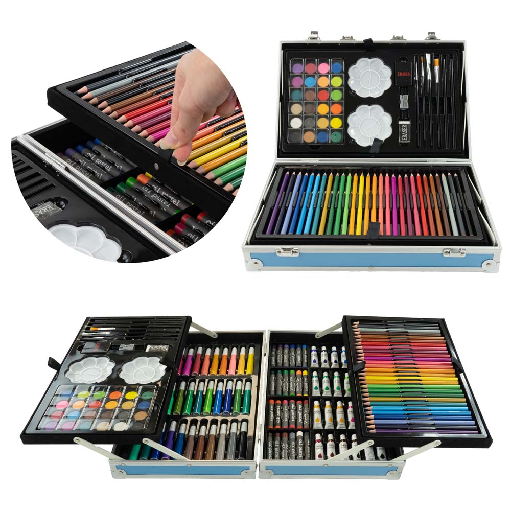 DUŻY Zestaw artystyczny Do Malowania NIEBIESKI