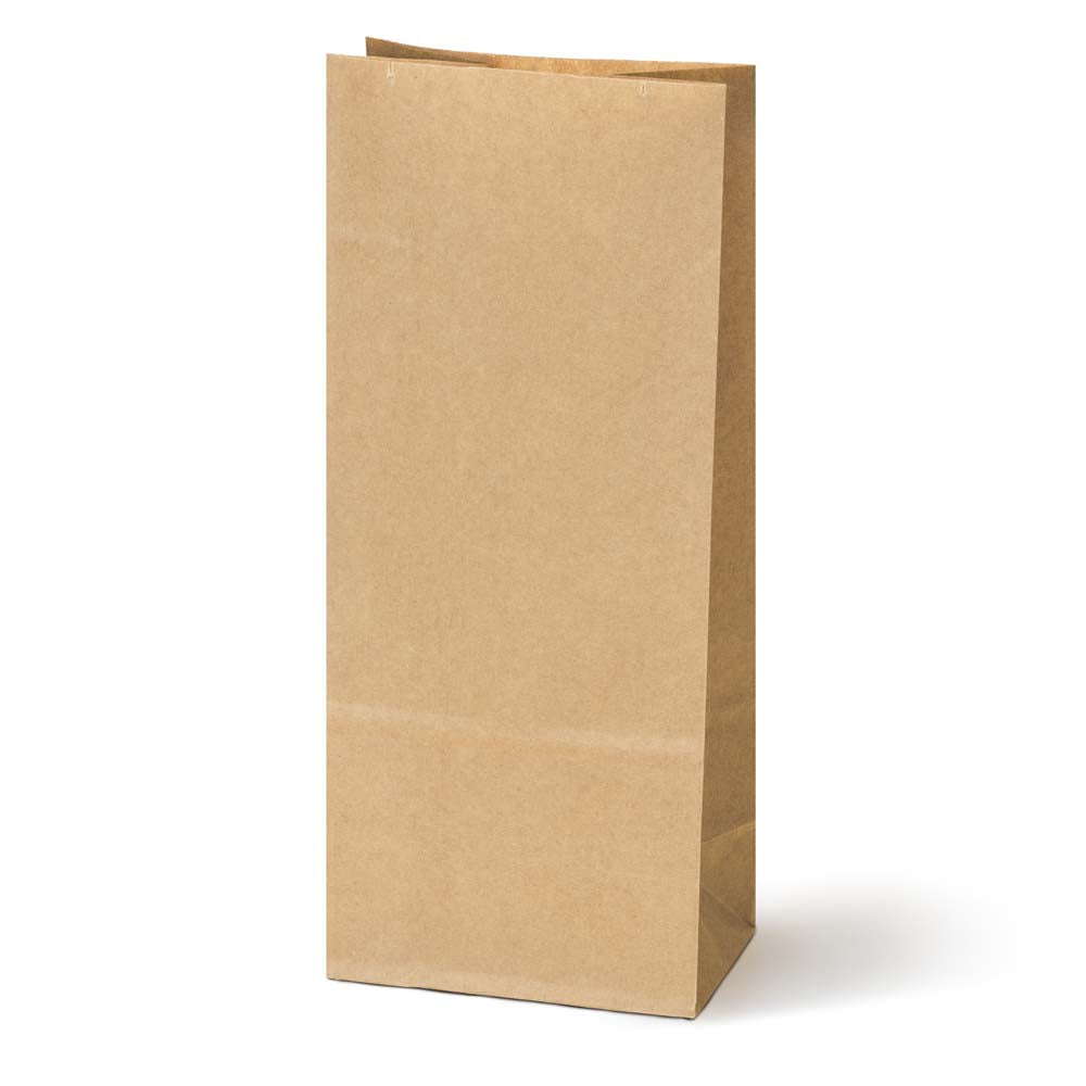 Torba papierowa klockowa 80x65x190mm Brązowa 1000szt