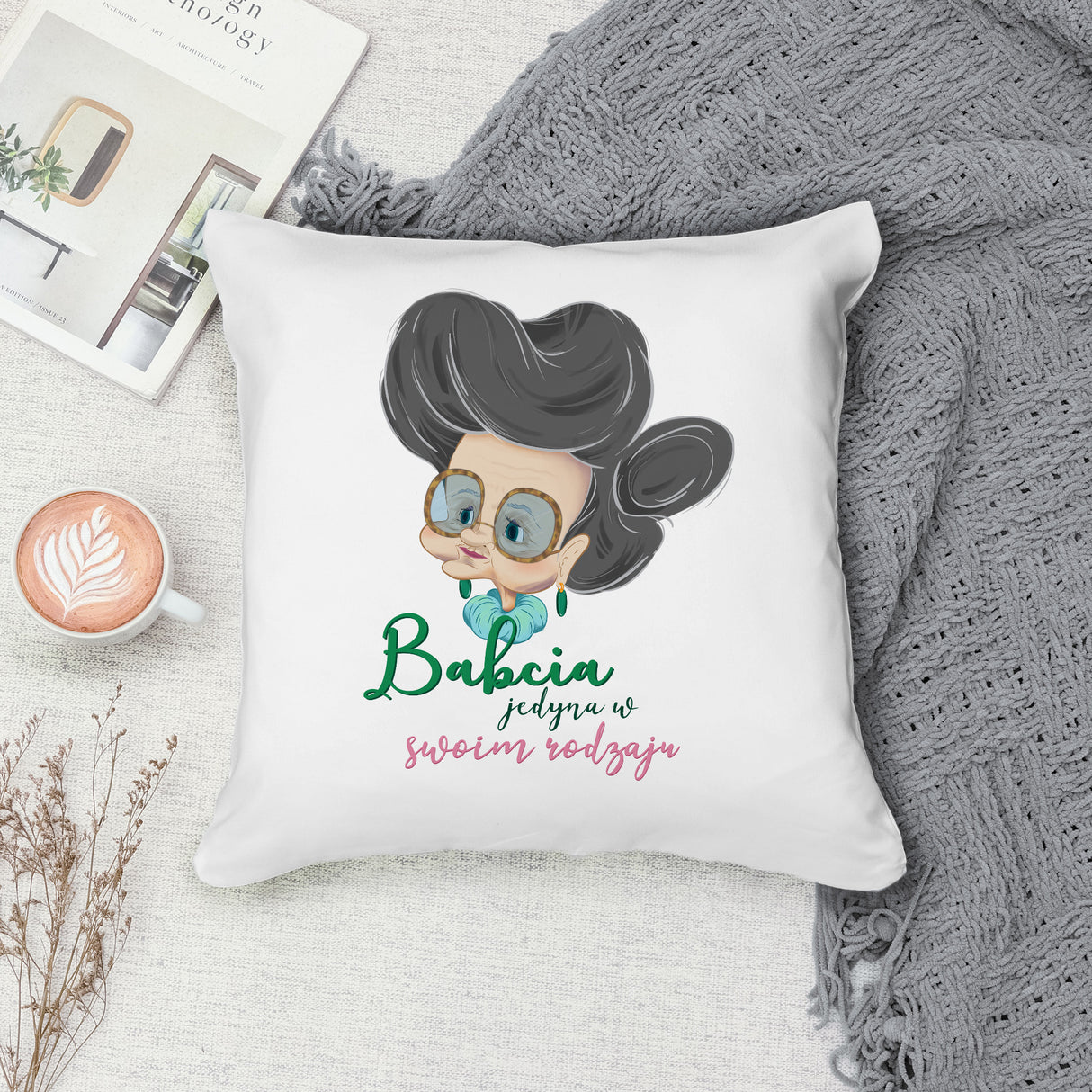 Poduszka na Dzień Babci - Jedyna w swoim rodzaju Prezent na Dzień Babci