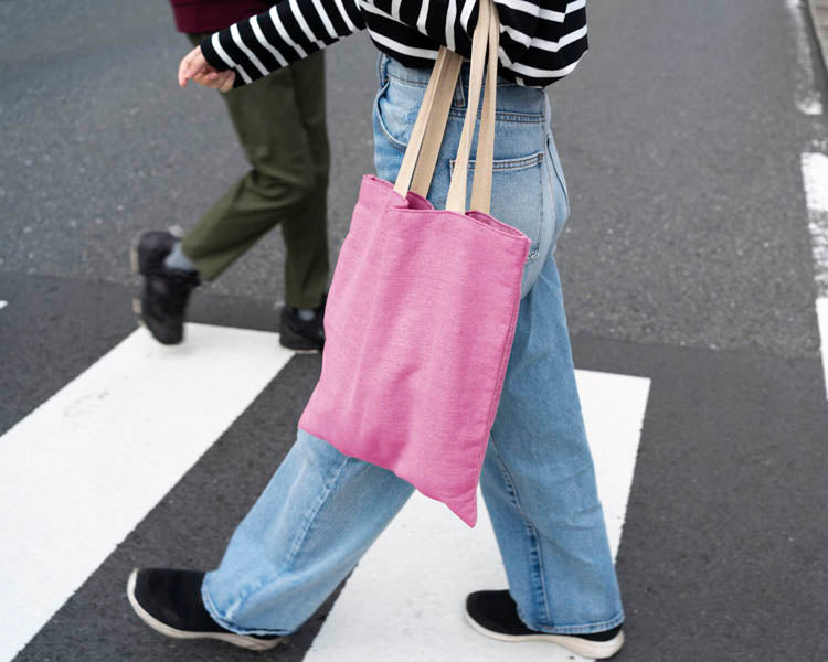 Torba bawełniana CIEMNO RÓŻOWA 38x42cm 145g/m2