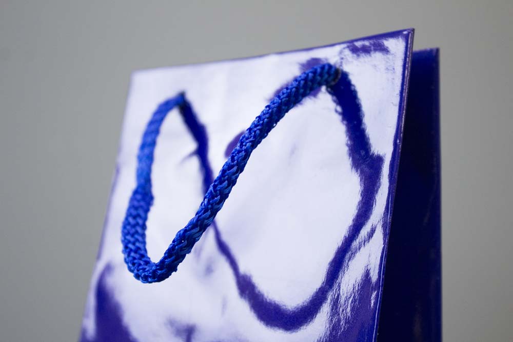 Torba laminowana z uchwytem sznurkowym 110x90x400mm Granatowa