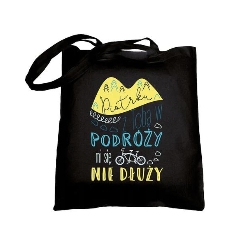 Prezent na Walentynki - Torba z nadrukiem czarna