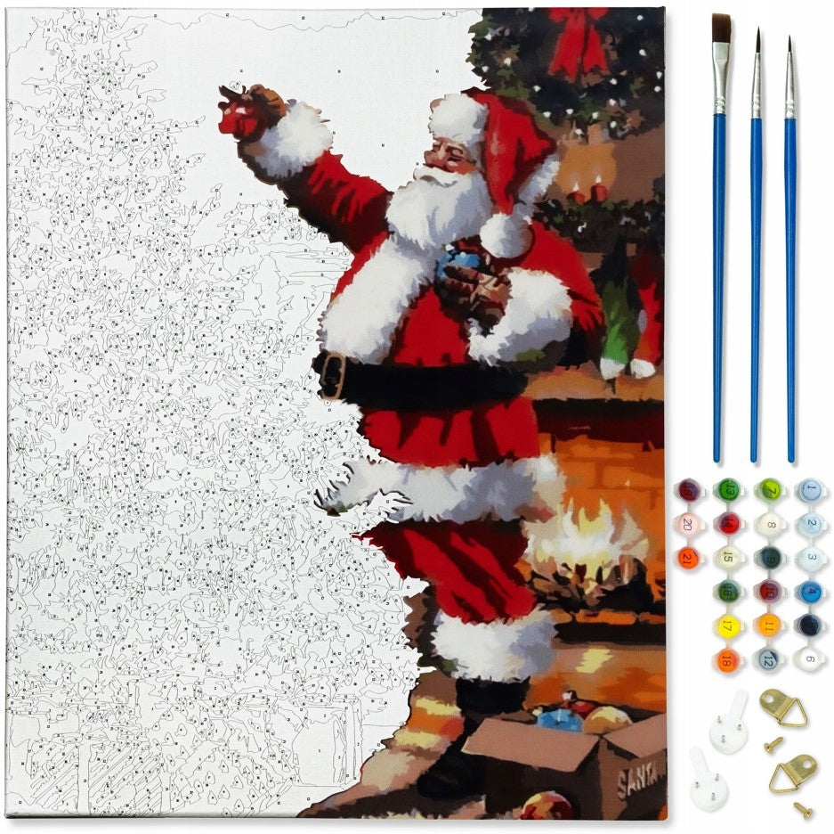 Malowanie po numerach Mikołaj 40x50 cm