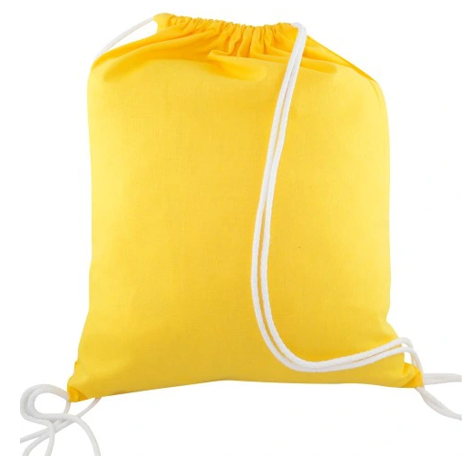 Plecak bawełniany ŻÓŁTY 37x41cm