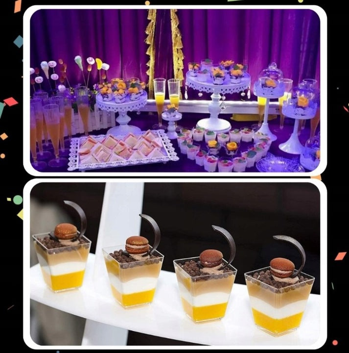 Pucharki do deserów 58ml 50szt + łyżeczki 50szt.