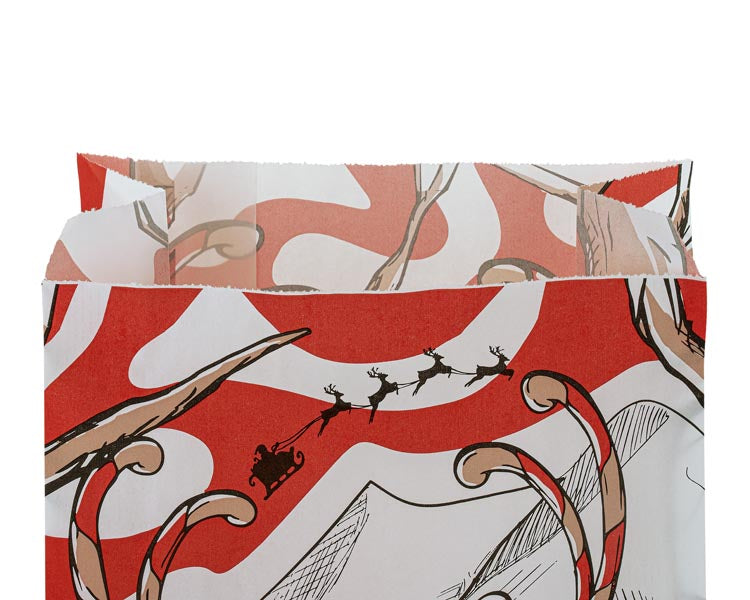 Torby papierowa świąteczne 180x80x360mm Para Reniferów 10szt.