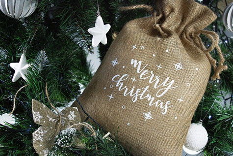 Worek jutowy 30x42cm Merry Christmas