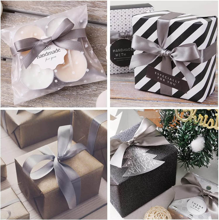 Tasiemka satynowa SZARA 25mm